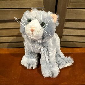 Ganz Webkinz Silversoft Cat HM222 Plush Stuffed Kitty Grey White Soft No Code